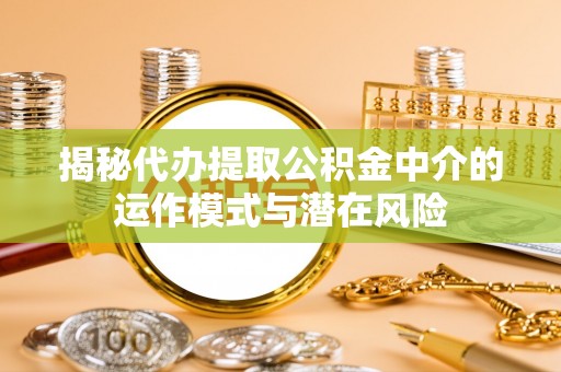 洛隆揭秘代办提取公积金中介的运作模式与潜在风险