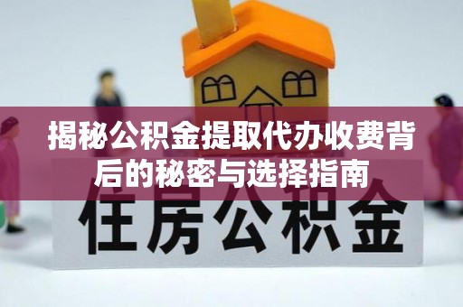 洛隆揭秘公积金提取代办收费背后的秘密与选择指南