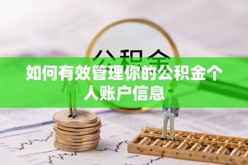 洛隆如何有效管理你的公积金个人账户信息